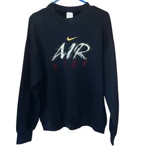 Black Embroidered Long Sleeve Nike Sweatshirt Size Large Unisex